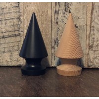 Finial – Jouster - Black & Aged Light – Pair – Ex Display